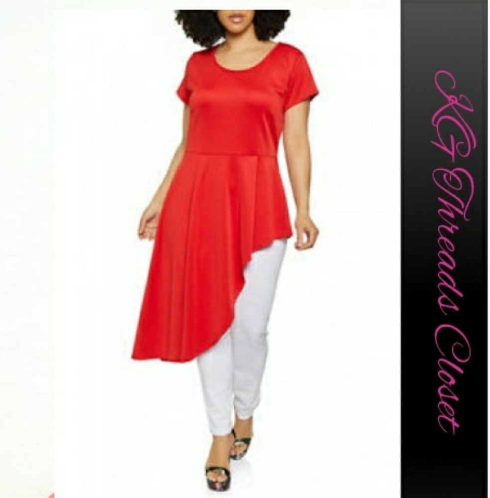 Short Sleeve Scuba Assyemtical Top